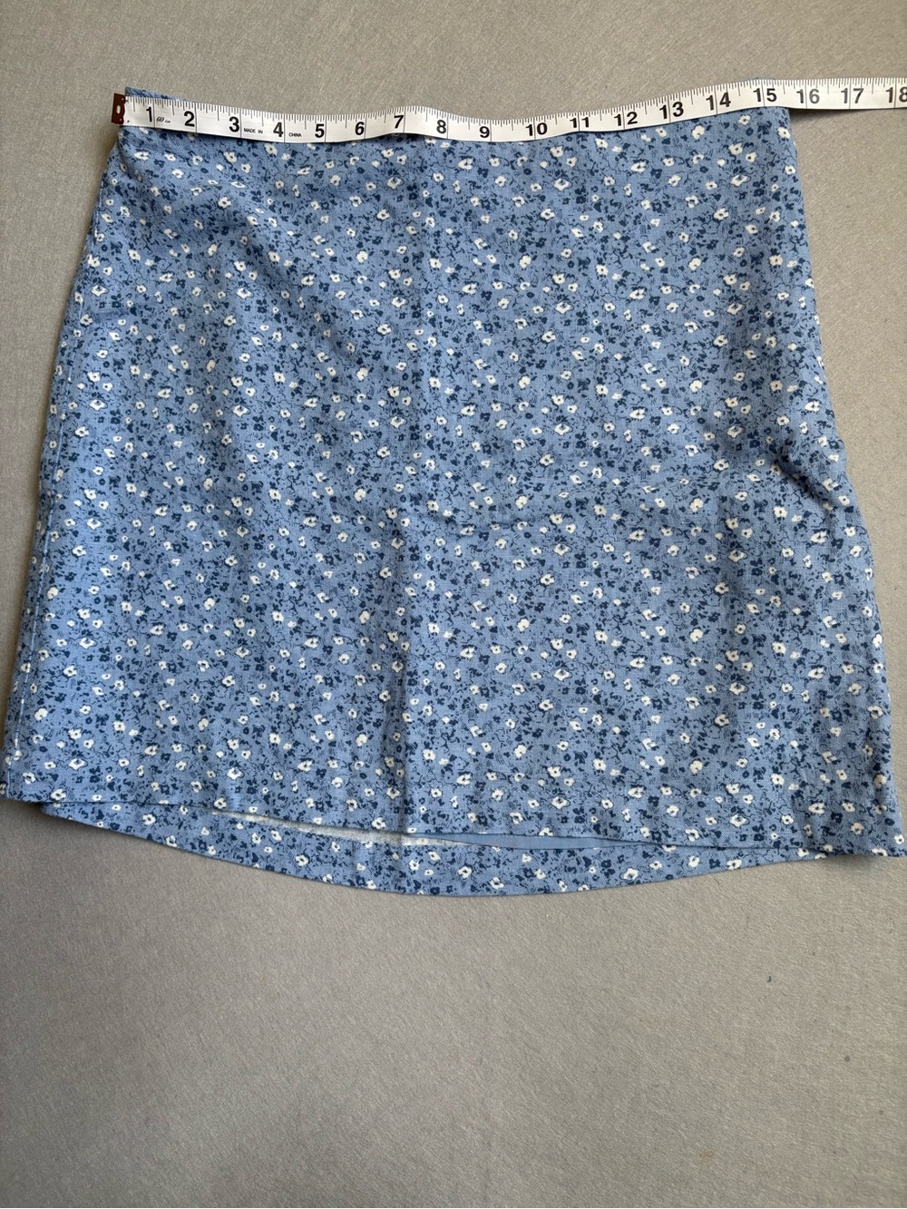Abercrombie & Fitch Light Blue Ditsy Floral Mini Skirt NWT sz M schoolgirl - Picture 6 of 8